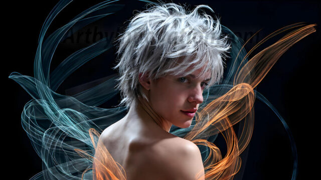 Abstract Male Art, AI photos of handsome shirtless men dancing with Light Rays, colorful art in motion. Guys dancing with radiant light rays that wrap around his body in flowing patterns, emphasizing his movements and adding a sense of ethereal fluidity. The designs appear weightless and almost sculptural, creates a striking contrast against the backgrounds making him the center of a cosmic dance, with energy and elegance. AI-generated abstract art HD photos featuring handsome, sexy, shirtless, men, boys, lads, dancing with colorful light rays, dynamic, interactive. Combining elements of realism with surreal abstract qualities, showcasing the potential of AI in artistic expression.