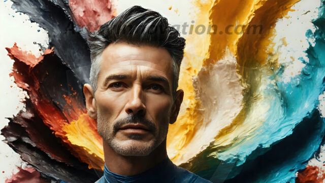 AI-generated abstract art images, featuring sexy, handsome, shirtless men, boys, lads, controlling colorful liquid water. A full-body photograph of a handsome young man with a strong muscular physique, and beautiful eyes. He starts to create a powerful and dynamic swirling vortex of rainbow colored liquid water. The vibrant and colorful water erupts and cascades forward. The fluid is dynamic, multiplying rapidly, and begins to dance in the air. The man, with a playful smile, interacts with the swirling fluids, his hands reaching out to manipulate the circular motion. The scene has a surreal, otherworldly feel, with a dreamlike atmosphere created by volumetric lighting, dramatic shadows, and an impossible color palette.