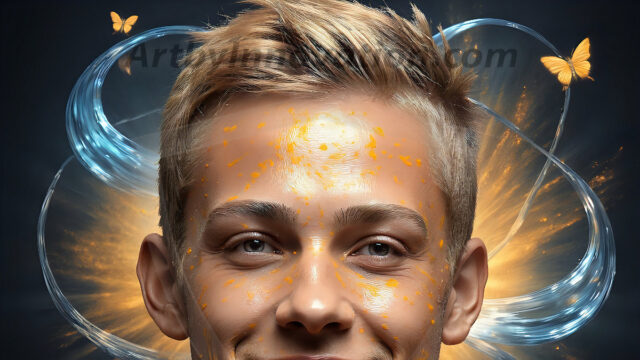 AI-generated abstract art images, featuring sexy, handsome, shirtless men, boys, lads, controlling colorful liquid water. A full-body photograph of a handsome young man with a strong muscular physique, and beautiful eyes. He starts to create a powerful and dynamic swirling vortex of rainbow colored liquid water. The vibrant and colorful water erupts and cascades forward. The fluid is dynamic, multiplying rapidly, and begins to dance in the air. The man, with a playful smile, interacts with the swirling fluids, his hands reaching out to manipulate the circular motion. The scene has a surreal, otherworldly feel, with a dreamlike atmosphere created by volumetric lighting, dramatic shadows, and an impossible color palette.