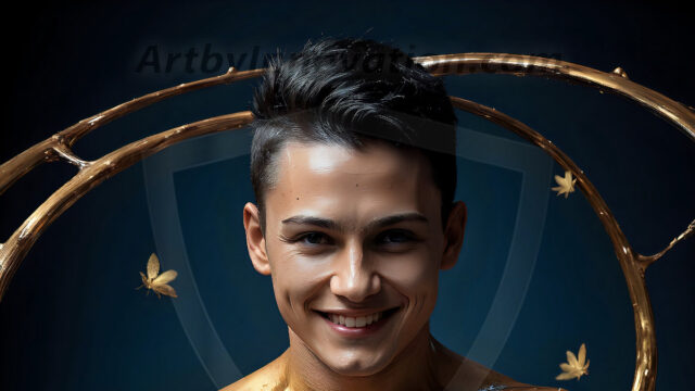 AI-generated abstract art images, featuring sexy, handsome, shirtless men, boys, lads, controlling colorful liquid water. A full-body photograph of a handsome young man with a strong muscular physique, and beautiful eyes. He starts to create a powerful and dynamic swirling vortex of rainbow colored liquid water. The vibrant and colorful water erupts and cascades forward. The fluid is dynamic, multiplying rapidly, and begins to dance in the air. The man, with a playful smile, interacts with the swirling fluids, his hands reaching out to manipulate the circular motion. The scene has a surreal, otherworldly feel, with a dreamlike atmosphere created by volumetric lighting, dramatic shadows, and an impossible color palette.