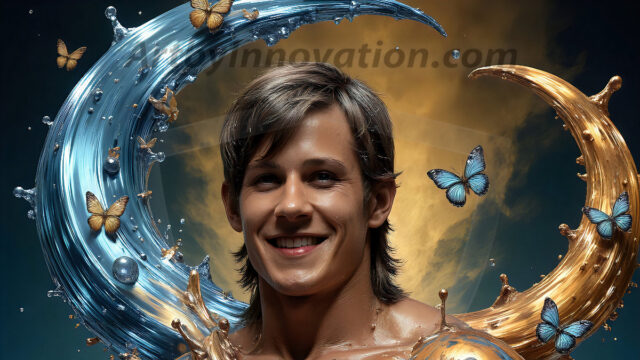 AI-generated abstract art images, featuring sexy, handsome, shirtless men, boys, lads, controlling colorful liquid water. A full-body photograph of a handsome young man with a strong muscular physique, and beautiful eyes. He starts to create a powerful and dynamic swirling vortex of rainbow colored liquid water. The vibrant and colorful water erupts and cascades forward. The fluid is dynamic, multiplying rapidly, and begins to dance in the air. The man, with a playful smile, interacts with the swirling fluids, his hands reaching out to manipulate the circular motion. The scene has a surreal, otherworldly feel, with a dreamlike atmosphere created by volumetric lighting, dramatic shadows, and an impossible color palette.