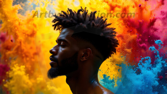 AI-generated abstract art images, featuring sexy, handsome, shirtless men, boys, lads, controlling colorful liquid water. A full-body photograph of a handsome young man with a strong muscular physique, and beautiful eyes. He starts to create a powerful and dynamic swirling vortex of rainbow colored liquid water. The vibrant and colorful water erupts and cascades forward. The fluid is dynamic, multiplying rapidly, and begins to dance in the air. The man, with a playful smile, interacts with the swirling fluids, his hands reaching out to manipulate the circular motion. The scene has a surreal, otherworldly feel, with a dreamlike atmosphere created by volumetric lighting, dramatic shadows, and an impossible color palette.