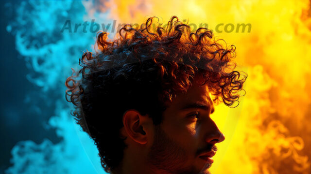 AI-generated abstract art images, featuring sexy, handsome, shirtless men, boys, lads, controlling colorful liquid water. A full-body photograph of a handsome young man with a strong muscular physique, and beautiful eyes. He starts to create a powerful and dynamic swirling vortex of rainbow colored liquid water. The vibrant and colorful water erupts and cascades forward. The fluid is dynamic, multiplying rapidly, and begins to dance in the air. The man, with a playful smile, interacts with the swirling fluids, his hands reaching out to manipulate the circular motion. The scene has a surreal, otherworldly feel, with a dreamlike atmosphere created by volumetric lighting, dramatic shadows, and an impossible color palette.