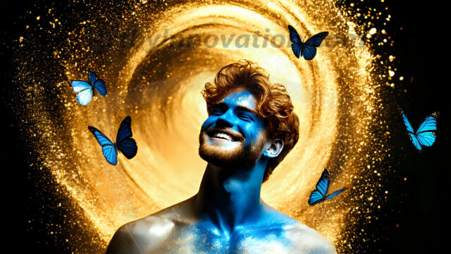 Abstract Male Art Ai Photos of Beautiful Men Enveloped by Colors. AI-generated abstract art featuring beautiful, handsome, sexy, shirtless, men, boys, lads, full of excitement joy and fun, covered in colors, dynamic, interactive, Combining elements of realism with surreal abstract qualities, showcasing the potential of AI in artistic expression.