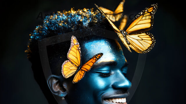 Abstract Male Art Ai Photos of Beautiful Men Enveloped by Colors. AI-generated abstract art featuring beautiful, handsome, sexy, shirtless, men, boys, lads, full of excitement joy and fun, covered in colors, dynamic, interactive, Combining elements of realism with surreal abstract qualities, showcasing the potential of AI in artistic expression.