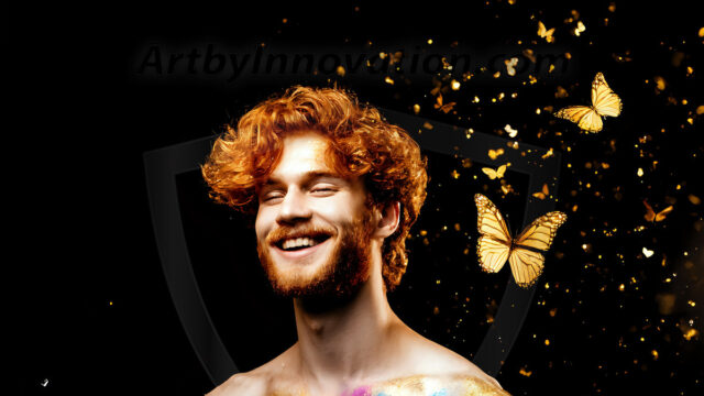 Abstract Male Art Ai Photos of Beautiful Men Enveloped by Colors. AI-generated abstract art featuring beautiful, handsome, sexy, shirtless, men, boys, lads, full of excitement joy and fun, covered in colors, dynamic, interactive, Combining elements of realism with surreal abstract qualities, showcasing the potential of AI in artistic expression.