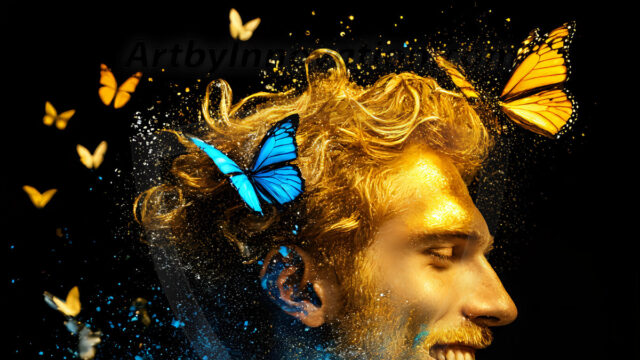 Abstract Male Art Ai Photos of Beautiful Men Enveloped by Colors. AI-generated abstract art featuring beautiful, handsome, sexy, shirtless, men, boys, lads, full of excitement joy and fun, covered in colors, dynamic, interactive, Combining elements of realism with surreal abstract qualities, showcasing the potential of AI in artistic expression.