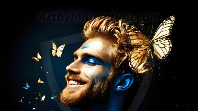 Abstract Male Art Ai Photos of Beautiful Men Enveloped by Colors. AI-generated abstract art featuring beautiful, handsome, sexy, shirtless, men, boys, lads, full of excitement joy and fun, covered in colors, dynamic, interactive, Combining elements of realism with surreal abstract qualities, showcasing the potential of AI in artistic expression.