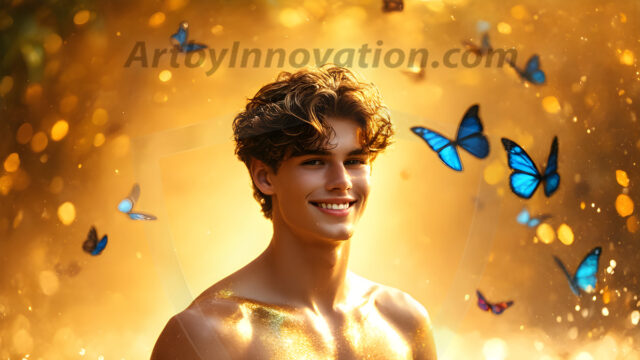 Abstract Male Art Ai Photos of Beautiful Men Enveloped by Colors. AI-generated abstract art featuring beautiful, handsome, sexy, shirtless, men, boys, lads, full of excitement joy and fun, covered in colors, dynamic, interactive, Combining elements of realism with surreal abstract qualities, showcasing the potential of AI in artistic expression.