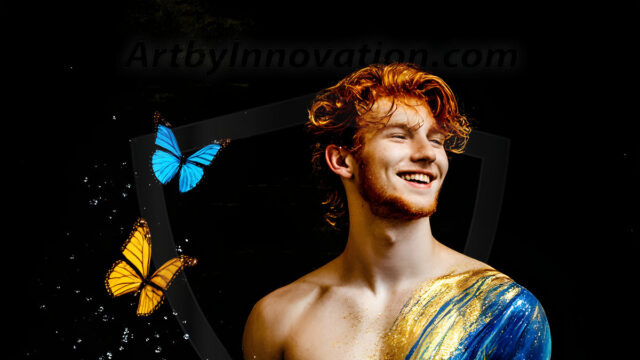 Abstract Male Art Ai Photos of Beautiful Men Enveloped by Colors. AI-generated abstract art featuring beautiful, handsome, sexy, shirtless, men, boys, lads, full of excitement joy and fun, covered in colors, dynamic, interactive, Combining elements of realism with surreal abstract qualities, showcasing the potential of AI in artistic expression.