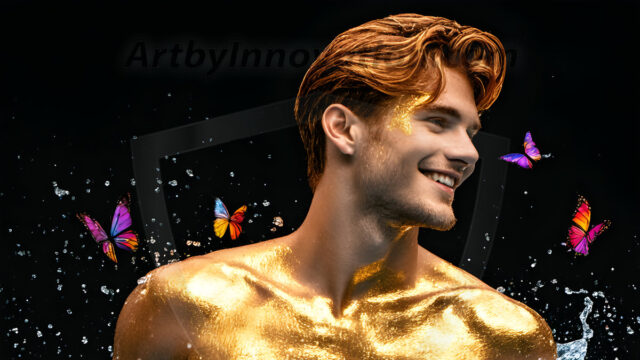 Abstract Male Art Ai Photos of Beautiful Men Enveloped by Colors. AI-generated abstract art featuring beautiful, handsome, sexy, shirtless, men, boys, lads, full of excitement joy and fun, covered in colors, dynamic, interactive, Combining elements of realism with surreal abstract qualities, showcasing the potential of AI in artistic expression.