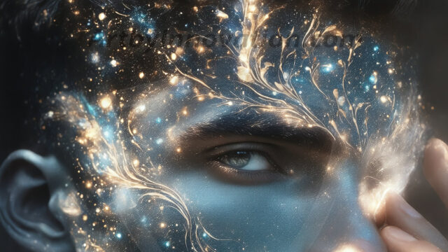 Abstract Male Art Ai Photos of Beautiful Men Enveloped by Colors. AI-generated abstract art featuring beautiful, handsome, sexy, shirtless, men, boys, lads, full of excitement joy and fun, covered in colors, dynamic, interactive, Combining elements of realism with surreal abstract qualities, showcasing the potential of AI in artistic expression.