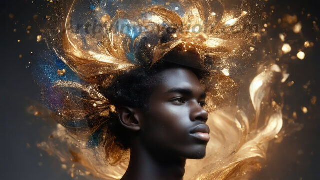 Abstract Male Art Ai Photos of Beautiful Men Enveloped by Colors. AI-generated abstract art featuring beautiful, handsome, sexy, shirtless, men, boys, lads, full of excitement joy and fun, covered in colors, dynamic, interactive, Combining elements of realism with surreal abstract qualities, showcasing the potential of AI in artistic expression.