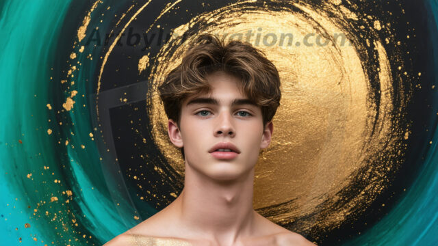 Abstract Male Art Ai Photos of Beautiful Men Enveloped by Colors. AI-generated abstract art featuring beautiful, handsome, sexy, shirtless, men, boys, lads, full of excitement joy and fun, covered in colors, dynamic, interactive, Combining elements of realism with surreal abstract qualities, showcasing the potential of AI in artistic expression.