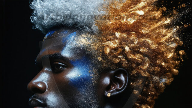 Abstract Male Art Ai Photos of Beautiful Men Enveloped by Colors. AI-generated abstract art featuring beautiful, handsome, sexy, shirtless, men, boys, lads, full of excitement joy and fun, covered in colors, dynamic, interactive, Combining elements of realism with surreal abstract qualities, showcasing the potential of AI in artistic expression.