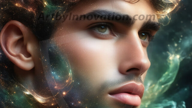 Abstract Male Art Ai Photos of Beautiful Men Enveloped by Colors. AI-generated abstract art featuring beautiful, handsome, sexy, shirtless, men, boys, lads, full of excitement joy and fun, covered in colors, dynamic, interactive, Combining elements of realism with surreal abstract qualities, showcasing the potential of AI in artistic expression.