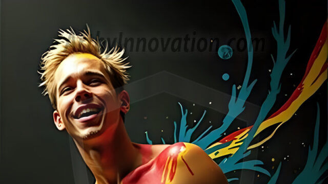 Abstract Male Art Ai Photos of Beautiful Men Enveloped by Colors. AI-generated abstract art featuring beautiful, handsome, sexy, shirtless, men, boys, lads, full of excitement joy and fun, covered in colors, dynamic, interactive, Combining elements of realism with surreal abstract qualities, showcasing the potential of AI in artistic expression.