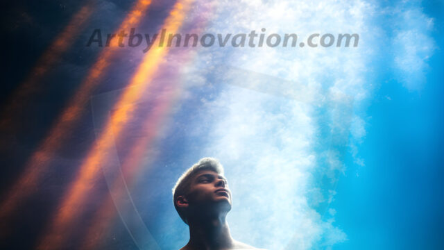 Abstract Male Art Ai Photos of Beautiful Men Enveloped by Colors. AI-generated abstract art featuring beautiful, handsome, sexy, shirtless, men, boys, lads, full of excitement joy and fun, covered in colors, dynamic, interactive, Combining elements of realism with surreal abstract qualities, showcasing the potential of AI in artistic expression.