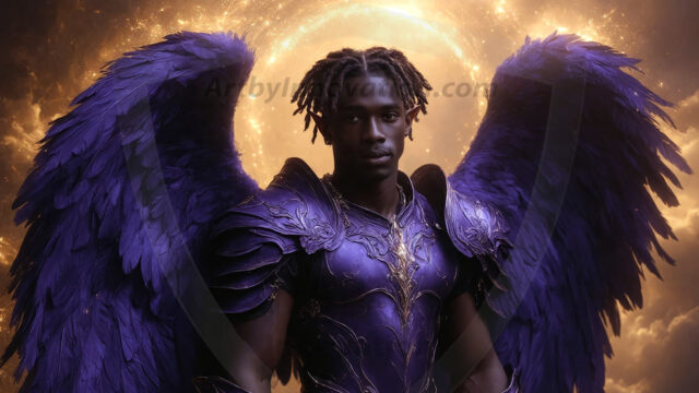 A detailed AI generated photograph featuring a beautiful handsome male angel warrior with ethereal skin and a beautiful body. Imbued with feathered wings, enormous and shimmering, a powerful warrior from the heavens. He possesses a strong, sharp jawline, chiseled muscular torso, pectorals, abs, sleek nose high cheekbones, vibrant eyes, silver earrings. With huge vibrate silver feathered wings, enormous and shimmering, with a radiant hue, reflecting light in a mesmerizing way. Here is a raw, untamed energy that emanates from him. His presence is electrifying, drawing viewers in with his captivating gaze and formidable presence. Perfect face, perfect hands.