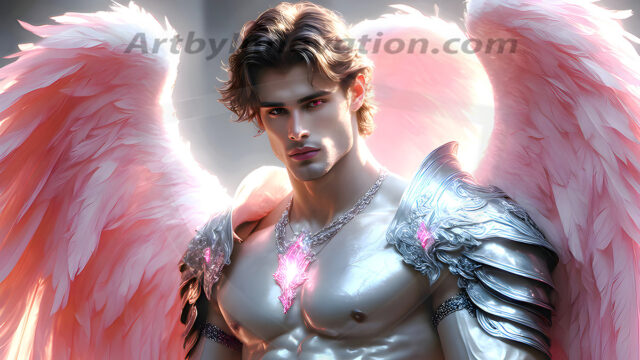 Male Angels of the Holy Divine - The Mighty & The Powerful: AI Fantasy Photos of Handsome Male Angels in Elegant Divine Armor, living in the golden city, with Vibrant Holy Wings. AI generated fantasy photos, of handsome male warrior angels, in divine armor with vibrant holy wings. Wearing ethereal or plate holy armor, and glistening golden gilded jewelry, emphasizing his god-like stature, vibrantly colored. Possessing grand feathered wings, that look like swords, these angel warriors are ready to battle on God's command. With men of all ages, races, and body types. In a city of gold, spiritual wonder city in the heavens, with ornate gold buildings, majestic gold architecture, ethereal cityscapes, and mystical waterfalls.