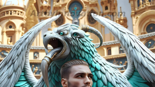 Male Angels of the Holy Divine - The Mighty & The Powerful: AI Fantasy Photos of Handsome Male Angels in Elegant Divine Armor, living in the golden city, with Vibrant Holy Wings. AI generated fantasy photos, of handsome male warrior angels, in divine armor with vibrant holy wings. Wearing ethereal or plate holy armor, and glistening golden gilded jewelry, emphasizing his god-like stature, vibrantly colored. Possessing grand feathered wings, that look like swords, these angel warriors are ready to battle on God's command. With men of all ages, races, and body types. In a city of gold, spiritual wonder city in the heavens, with ornate gold buildings, majestic gold architecture, ethereal cityscapes, and mystical waterfalls.