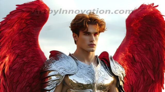 Male Angels of the Holy Divine - The Mighty & The Powerful: AI Fantasy Photos of Handsome Male Angels in Elegant Divine Armor, living in the golden city, with Vibrant Holy Wings. AI generated fantasy photos, of handsome male warrior angels, in divine armor with vibrant holy wings. Wearing ethereal or plate holy armor, and glistening golden gilded jewelry, emphasizing his god-like stature, vibrantly colored. Possessing grand feathered wings, that look like swords, these angel warriors are ready to battle on God's command. With men of all ages, races, and body types. In a city of gold, spiritual wonder city in the heavens, with ornate gold buildings, majestic gold architecture, ethereal cityscapes, and mystical waterfalls.