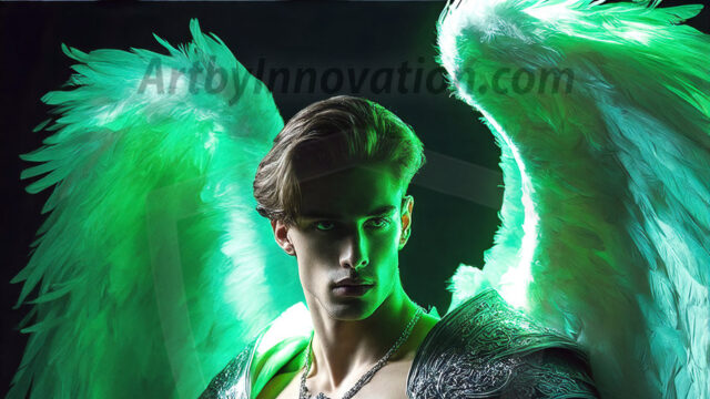 Male Angels of the Holy Divine - The Mighty & The Powerful: AI Fantasy Photos of Handsome Male Angels in Elegant Divine Armor, living in the golden city, with Vibrant Holy Wings. AI generated fantasy photos, of handsome male warrior angels, in divine armor with vibrant holy wings. Wearing ethereal or plate holy armor, and glistening golden gilded jewelry, emphasizing his god-like stature, vibrantly colored. Possessing grand feathered wings, that look like swords, these angel warriors are ready to battle on God's command. With men of all ages, races, and body types. In a city of gold, spiritual wonder city in the heavens, with ornate gold buildings, majestic gold architecture, ethereal cityscapes, and mystical waterfalls.