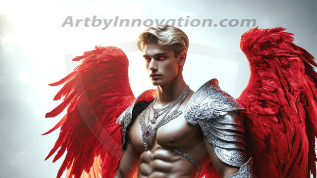 Male Angels of the Holy Divine - The Mighty & The Powerful: AI Fantasy Photos of Handsome Male Angels in Elegant Divine Armor, living in the golden city, with Vibrant Holy Wings. AI generated fantasy photos, of handsome male warrior angels, in divine armor with vibrant holy wings. Wearing ethereal or plate holy armor, and glistening golden gilded jewelry, emphasizing his god-like stature, vibrantly colored. Possessing grand feathered wings, that look like swords, these angel warriors are ready to battle on God's command. With men of all ages, races, and body types. In a city of gold, spiritual wonder city in the heavens, with ornate gold buildings, majestic gold architecture, ethereal cityscapes, and mystical waterfalls.