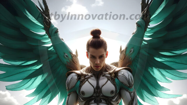 Male Angels of the Holy Divine - The Mighty & The Powerful: AI Fantasy Photos of Handsome Male Angels in Elegant Divine Armor, living in the golden city, with Vibrant Holy Wings. AI generated fantasy photos, of handsome male warrior angels, in divine armor with vibrant holy wings. Wearing ethereal or plate holy armor, and glistening golden gilded jewelry, emphasizing his god-like stature, vibrantly colored. Possessing grand feathered wings, that look like swords, these angel warriors are ready to battle on God's command. With men of all ages, races, and body types. In a city of gold, spiritual wonder city in the heavens, with ornate gold buildings, majestic gold architecture, ethereal cityscapes, and mystical waterfalls.