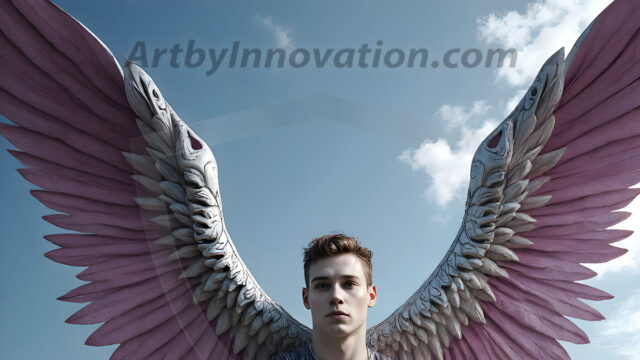 Male Angels of the Holy Divine - The Mighty & The Powerful: AI Fantasy Photos of Handsome Male Angels in Elegant Divine Armor, living in the golden city, with Vibrant Holy Wings. AI generated fantasy photos, of handsome male warrior angels, in divine armor with vibrant holy wings. Wearing ethereal or plate holy armor, and glistening golden gilded jewelry, emphasizing his god-like stature, vibrantly colored. Possessing grand feathered wings, that look like swords, these angel warriors are ready to battle on God's command. With men of all ages, races, and body types. In a city of gold, spiritual wonder city in the heavens, with ornate gold buildings, majestic gold architecture, ethereal cityscapes, and mystical waterfalls.