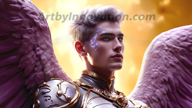 Male Angels of the Holy Divine - The Mighty & The Powerful: AI Fantasy Photos of Handsome Male Angels in Elegant Divine Armor, living in the golden city, with Vibrant Holy Wings. AI generated fantasy photos, of handsome male warrior angels, in divine armor with vibrant holy wings. Wearing ethereal or plate holy armor, and glistening golden gilded jewelry, emphasizing his god-like stature, vibrantly colored. Possessing grand feathered wings, that look like swords, these angel warriors are ready to battle on God's command. With men of all ages, races, and body types. In a city of gold, spiritual wonder city in the heavens, with ornate gold buildings, majestic gold architecture, ethereal cityscapes, and mystical waterfalls.