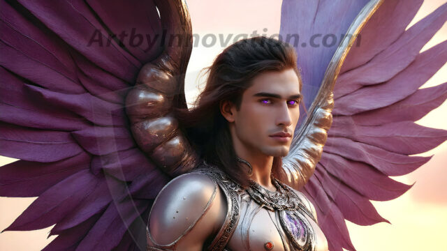 Male Angels of the Holy Divine - The Mighty & The Powerful: AI Fantasy Photos of Handsome Male Angels in Elegant Divine Armor, living in the golden city, with Vibrant Holy Wings. AI generated fantasy photos, of handsome male warrior angels, in divine armor with vibrant holy wings. Wearing ethereal or plate holy armor, and glistening golden gilded jewelry, emphasizing his god-like stature, vibrantly colored. Possessing grand feathered wings, that look like swords, these angel warriors are ready to battle on God's command. With men of all ages, races, and body types. In a city of gold, spiritual wonder city in the heavens, with ornate gold buildings, majestic gold architecture, ethereal cityscapes, and mystical waterfalls.