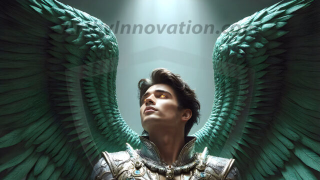 Male Angels of the Holy Divine - The Mighty & The Powerful: AI Fantasy Photos of Handsome Male Angels in Elegant Divine Armor, living in the golden city, with Vibrant Holy Wings. AI generated fantasy photos, of handsome male warrior angels, in divine armor with vibrant holy wings. Wearing ethereal or plate holy armor, and glistening golden gilded jewelry, emphasizing his god-like stature, vibrantly colored. Possessing grand feathered wings, that look like swords, these angel warriors are ready to battle on God's command. With men of all ages, races, and body types. In a city of gold, spiritual wonder city in the heavens, with ornate gold buildings, majestic gold architecture, ethereal cityscapes, and mystical waterfalls.