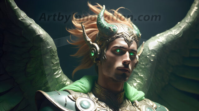 Male Angels of the Holy Divine - The Mighty & The Powerful: AI Fantasy Photos of Handsome Male Angels in Elegant Divine Armor, living in the golden city, with Vibrant Holy Wings. AI generated fantasy photos, of handsome male warrior angels, in divine armor with vibrant holy wings. Wearing ethereal or plate holy armor, and glistening golden gilded jewelry, emphasizing his god-like stature, vibrantly colored. Possessing grand feathered wings, that look like swords, these angel warriors are ready to battle on God's command. With men of all ages, races, and body types. In a city of gold, spiritual wonder city in the heavens, with ornate gold buildings, majestic gold architecture, ethereal cityscapes, and mystical waterfalls.