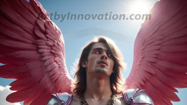 Male Angels of the Holy Divine - The Mighty & The Powerful: AI Fantasy Photos of Handsome Male Angels in Elegant Divine Armor, living in the golden city, with Vibrant Holy Wings. AI generated fantasy photos, of handsome male warrior angels, in divine armor with vibrant holy wings. Wearing ethereal or plate holy armor, and glistening golden gilded jewelry, emphasizing his god-like stature, vibrantly colored. Possessing grand feathered wings, that look like swords, these angel warriors are ready to battle on God's command. With men of all ages, races, and body types. In a city of gold, spiritual wonder city in the heavens, with ornate gold buildings, majestic gold architecture, ethereal cityscapes, and mystical waterfalls.