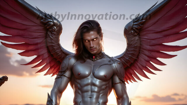 Male Angels of the Holy Divine - The Mighty & The Powerful: AI Fantasy Photos of Handsome Male Angels in Elegant Divine Armor, living in the golden city, with Vibrant Holy Wings. AI generated fantasy photos, of handsome male warrior angels, in divine armor with vibrant holy wings. Wearing ethereal or plate holy armor, and glistening golden gilded jewelry, emphasizing his god-like stature, vibrantly colored. Possessing grand feathered wings, that look like swords, these angel warriors are ready to battle on God's command. With men of all ages, races, and body types. In a city of gold, spiritual wonder city in the heavens, with ornate gold buildings, majestic gold architecture, ethereal cityscapes, and mystical waterfalls.