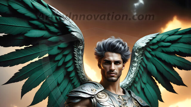 Male Angels of the Holy Divine - The Mighty & The Powerful: AI Fantasy Photos of Handsome Male Angels in Elegant Divine Armor, living in the golden city, with Vibrant Holy Wings. AI generated fantasy photos, of handsome male warrior angels, in divine armor with vibrant holy wings. Wearing ethereal or plate holy armor, and glistening golden gilded jewelry, emphasizing his god-like stature, vibrantly colored. Possessing grand feathered wings, that look like swords, these angel warriors are ready to battle on God's command. With men of all ages, races, and body types. In a city of gold, spiritual wonder city in the heavens, with ornate gold buildings, majestic gold architecture, ethereal cityscapes, and mystical waterfalls.