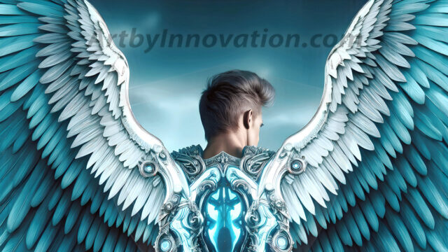 Male Angels of the Holy Divine - The Mighty & The Powerful: AI Fantasy Photos of Handsome Male Angels in Elegant Divine Armor, living in the golden city, with Vibrant Holy Wings. AI generated fantasy photos, of handsome male warrior angels, in divine armor with vibrant holy wings. Wearing ethereal or plate holy armor, and glistening golden gilded jewelry, emphasizing his god-like stature, vibrantly colored. Possessing grand feathered wings, that look like swords, these angel warriors are ready to battle on God's command. With men of all ages, races, and body types. In a city of gold, spiritual wonder city in the heavens, with ornate gold buildings, majestic gold architecture, ethereal cityscapes, and mystical waterfalls.