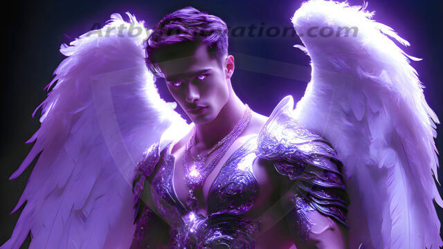 Male Angels of the Holy Divine - The Mighty & The Powerful: AI Fantasy Photos of Handsome Male Angels in Elegant Divine Armor, living in the golden city, with Vibrant Holy Wings. AI generated fantasy photos, of handsome male warrior angels, in divine armor with vibrant holy wings. Wearing ethereal or plate holy armor, and glistening golden gilded jewelry, emphasizing his god-like stature, vibrantly colored. Possessing grand feathered wings, that look like swords, these angel warriors are ready to battle on God's command. With men of all ages, races, and body types. In a city of gold, spiritual wonder city in the heavens, with ornate gold buildings, majestic gold architecture, ethereal cityscapes, and mystical waterfalls.