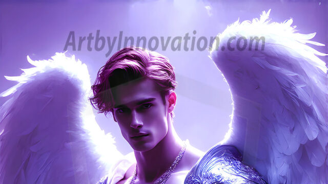 Male Angels of the Holy Divine - The Mighty & The Powerful: AI Fantasy Photos of Handsome Male Angels in Elegant Divine Armor, living in the golden city, with Vibrant Holy Wings. AI generated fantasy photos, of handsome male warrior angels, in divine armor with vibrant holy wings. Wearing ethereal or plate holy armor, and glistening golden gilded jewelry, emphasizing his god-like stature, vibrantly colored. Possessing grand feathered wings, that look like swords, these angel warriors are ready to battle on God's command. With men of all ages, races, and body types. In a city of gold, spiritual wonder city in the heavens, with ornate gold buildings, majestic gold architecture, ethereal cityscapes, and mystical waterfalls.