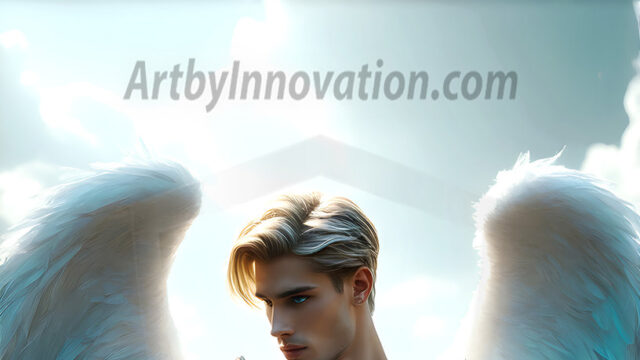 Male Angels of the Holy Divine - The Mighty & The Powerful: AI Fantasy Photos of Handsome Male Angels in Elegant Divine Armor, living in the golden city, with Vibrant Holy Wings. AI generated fantasy photos, of handsome male warrior angels, in divine armor with vibrant holy wings. Wearing ethereal or plate holy armor, and glistening golden gilded jewelry, emphasizing his god-like stature, vibrantly colored. Possessing grand feathered wings, that look like swords, these angel warriors are ready to battle on God's command. With men of all ages, races, and body types. In a city of gold, spiritual wonder city in the heavens, with ornate gold buildings, majestic gold architecture, ethereal cityscapes, and mystical waterfalls.