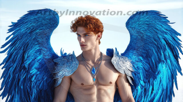 Male Angels of the Holy Divine - The Mighty & The Powerful: AI Fantasy Photos of Handsome Male Angels in Elegant Divine Armor, living in the golden city, with Vibrant Holy Wings. AI generated fantasy photos, of handsome male warrior angels, in divine armor with vibrant holy wings. Wearing ethereal or plate holy armor, and glistening golden gilded jewelry, emphasizing his god-like stature, vibrantly colored. Possessing grand feathered wings, that look like swords, these angel warriors are ready to battle on God's command. With men of all ages, races, and body types. In a city of gold, spiritual wonder city in the heavens, with ornate gold buildings, majestic gold architecture, ethereal cityscapes, and mystical waterfalls.