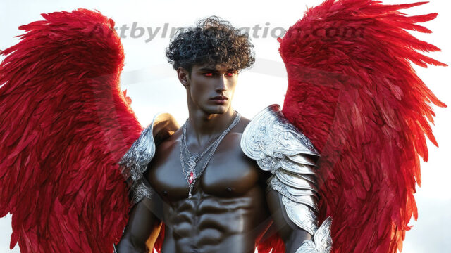 Male Angels of the Holy Divine - The Mighty & The Powerful: AI Fantasy Photos of Handsome Male Angels in Elegant Divine Armor, living in the golden city, with Vibrant Holy Wings. AI generated fantasy photos, of handsome male warrior angels, in divine armor with vibrant holy wings. Wearing ethereal or plate holy armor, and glistening golden gilded jewelry, emphasizing his god-like stature, vibrantly colored. Possessing grand feathered wings, that look like swords, these angel warriors are ready to battle on God's command. With men of all ages, races, and body types. In a city of gold, spiritual wonder city in the heavens, with ornate gold buildings, majestic gold architecture, ethereal cityscapes, and mystical waterfalls.