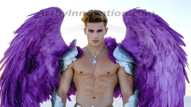 Male Angels of the Holy Divine - The Mighty & The Powerful: AI Fantasy Photos of Handsome Male Angels in Elegant Divine Armor, living in the golden city, with Vibrant Holy Wings. AI generated fantasy photos, of handsome male warrior angels, in divine armor with vibrant holy wings. Wearing ethereal or plate holy armor, and glistening golden gilded jewelry, emphasizing his god-like stature, vibrantly colored. Possessing grand feathered wings, that look like swords, these angel warriors are ready to battle on God's command. With men of all ages, races, and body types. In a city of gold, spiritual wonder city in the heavens, with ornate gold buildings, majestic gold architecture, ethereal cityscapes, and mystical waterfalls.