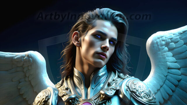 Male Angels of the Holy Divine - The Young & The Beautiful: AI Fantasy Photos of Handsome Male Angels in Elegant Divine Armor, living in the golden city, with Vibrant Holy Wings. AI generated fantasy photos, of handsome male warrior angels, in divine armor with vibrant holy wings. Wearing ethereal or plate holy armor, and glistening golden gilded jewelry, emphasizing his god-like stature, vibrantly colored. Possessing grand feathered wings, that look like swords, these angel warriors are ready to battle on God's command. With men of all ages, races, and body types. In a city of gold, spiritual wonder city in the heavens, with ornate gold buildings, majestic gold architecture, ethereal cityscapes, and mystical waterfalls.