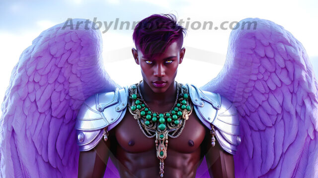 Male Angels of the Holy Divine - The Young & The Beautiful: AI Fantasy Photos of Handsome Male Angels in Elegant Divine Armor, living in the golden city, with Vibrant Holy Wings. AI generated fantasy photos, of handsome male warrior angels, in divine armor with vibrant holy wings. Wearing ethereal or plate holy armor, and glistening golden gilded jewelry, emphasizing his god-like stature, vibrantly colored. Possessing grand feathered wings, that look like swords, these angel warriors are ready to battle on God's command. With men of all ages, races, and body types. In a city of gold, spiritual wonder city in the heavens, with ornate gold buildings, majestic gold architecture, ethereal cityscapes, and mystical waterfalls.