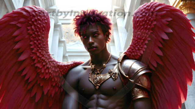 Male Angels of the Holy Divine - The Young & The Beautiful: AI Fantasy Photos of Handsome Male Angels in Elegant Divine Armor, living in the golden city, with Vibrant Holy Wings. AI generated fantasy photos, of handsome male warrior angels, in divine armor with vibrant holy wings. Wearing ethereal or plate holy armor, and glistening golden gilded jewelry, emphasizing his god-like stature, vibrantly colored. Possessing grand feathered wings, that look like swords, these angel warriors are ready to battle on God's command. With men of all ages, races, and body types. In a city of gold, spiritual wonder city in the heavens, with ornate gold buildings, majestic gold architecture, ethereal cityscapes, and mystical waterfalls.