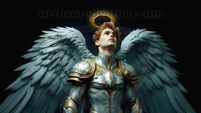 Male Angels of the Holy Divine - The Young & The Beautiful: AI Fantasy Photos of Handsome Male Angels in Elegant Divine Armor, living in the golden city, with Vibrant Holy Wings. AI generated fantasy photos, of handsome male warrior angels, in divine armor with vibrant holy wings. Wearing ethereal or plate holy armor, and glistening golden gilded jewelry, emphasizing his god-like stature, vibrantly colored. Possessing grand feathered wings, that look like swords, these angel warriors are ready to battle on God's command. With men of all ages, races, and body types. In a city of gold, spiritual wonder city in the heavens, with ornate gold buildings, majestic gold architecture, ethereal cityscapes, and mystical waterfalls.