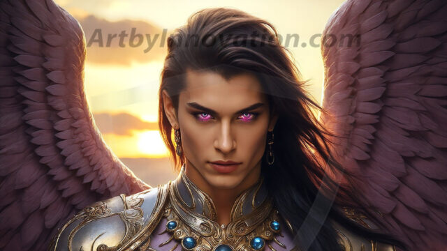 Male Angels of the Holy Divine - The Young & The Beautiful: AI Fantasy Photos of Handsome Male Angels in Elegant Divine Armor, living in the golden city, with Vibrant Holy Wings. AI generated fantasy photos, of handsome male warrior angels, in divine armor with vibrant holy wings. Wearing ethereal or plate holy armor, and glistening golden gilded jewelry, emphasizing his god-like stature, vibrantly colored. Possessing grand feathered wings, that look like swords, these angel warriors are ready to battle on God's command. With men of all ages, races, and body types. In a city of gold, spiritual wonder city in the heavens, with ornate gold buildings, majestic gold architecture, ethereal cityscapes, and mystical waterfalls.