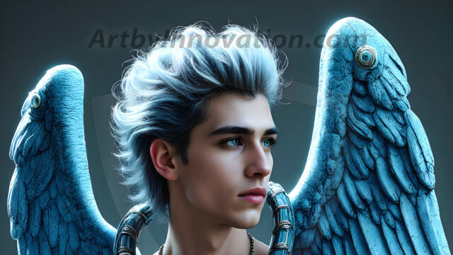 Male Angels of the Holy Divine - The Young & The Beautiful: AI Fantasy Photos of Handsome Male Angels in Elegant Divine Armor, living in the golden city, with Vibrant Holy Wings. AI generated fantasy photos, of handsome male warrior angels, in divine armor with vibrant holy wings. Wearing ethereal or plate holy armor, and glistening golden gilded jewelry, emphasizing his god-like stature, vibrantly colored. Possessing grand feathered wings, that look like swords, these angel warriors are ready to battle on God's command. With men of all ages, races, and body types. In a city of gold, spiritual wonder city in the heavens, with ornate gold buildings, majestic gold architecture, ethereal cityscapes, and mystical waterfalls.